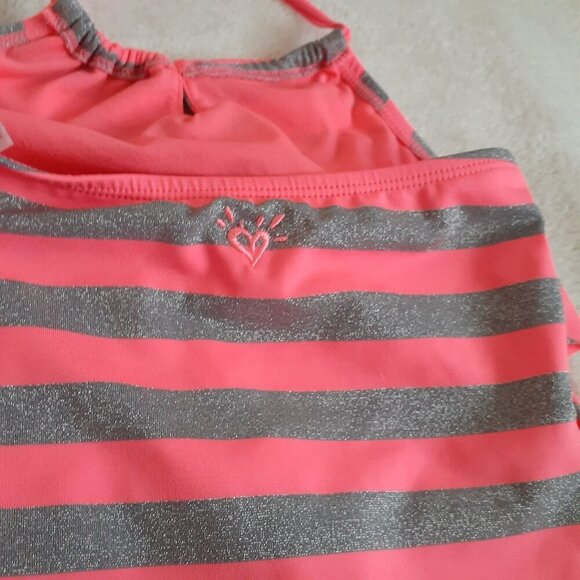 Bundle of 2 Justice Girl's Size 7 Pink Tankini Swimsuits - Picture 4 of 14